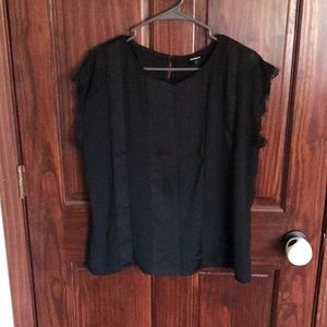 EXPRESS blouse with lace trimmed sleeves